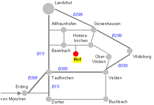 Skizze der Wegbeschreibung